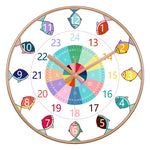 Horloge Pédagogique "24 Styles" – Apprendre l'Heure en Couleurs & Silence 20cm - Vignette | La Belle Horloge