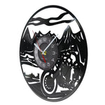 Horloge Murale "American Chopper" – Vinyle Recyclé & Design Moto Custom - Vignette | La Belle Horloge