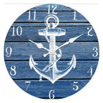 Horloge Murale "Rivière" – Design Ancre Marine & Texture Bois Vintage - Vignette | La Belle Horloge