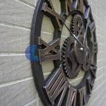 Horloge Murale "Industrial Gear" – Design Artisanal Vintage & Style LOFT - Vignette | La Belle Horloge