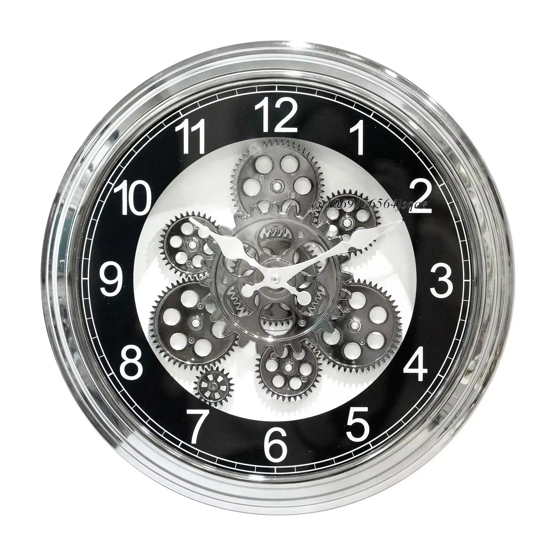 Transparent Steampunk Moving Gears Wall Clocks Vintage Industrial Large Rustic Gear Clock Modern Real Moving Gear Wall Clock