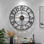 Horloge murale style industriel  – Fer Forgé Circulaire & Mouvement Silencieux - Vignette | La Belle Horloge