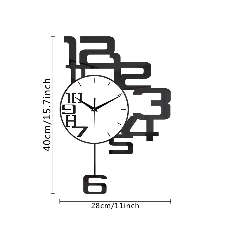 Art Decoration Swing Clock Large Living Room Luxury Home Decoration Creative Clock Silent Wall Clock Bedroom Restaurant Clock