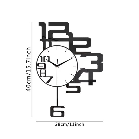Art Decoration Swing Clock Large Living Room Luxury Home Decoration Creative Clock Silent Wall Clock Bedroom Restaurant Clock