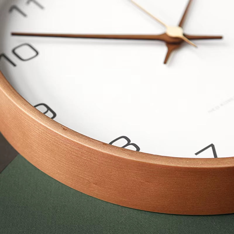 Nordic Solid Wood Wall Clock Modern Simple Creative Clocks Chinese Fashion Personality Wall Clock Living Room Bedroom Home Decor