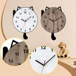 Horloge Murale Chat avec Queue Pendulaire – Acrylique Premium & Mouvement Silencieux - Vignette | La Belle Horloge