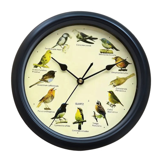 Wall Hanging Clock Decor Singing Bird Wall Clock Bird Clock with Sound Hanging Clock Decor for Kitchen Walls Shelf Decoration