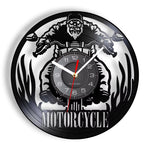 Horloge Vinyle Moto — Déco Murale Motard & Biker - Vignette | La Belle Horloge