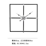 Horloge Murale Carrée "Industrial Loft" – Design Géométrique en Métal Noir & Or - Vignette | La Belle Horloge
