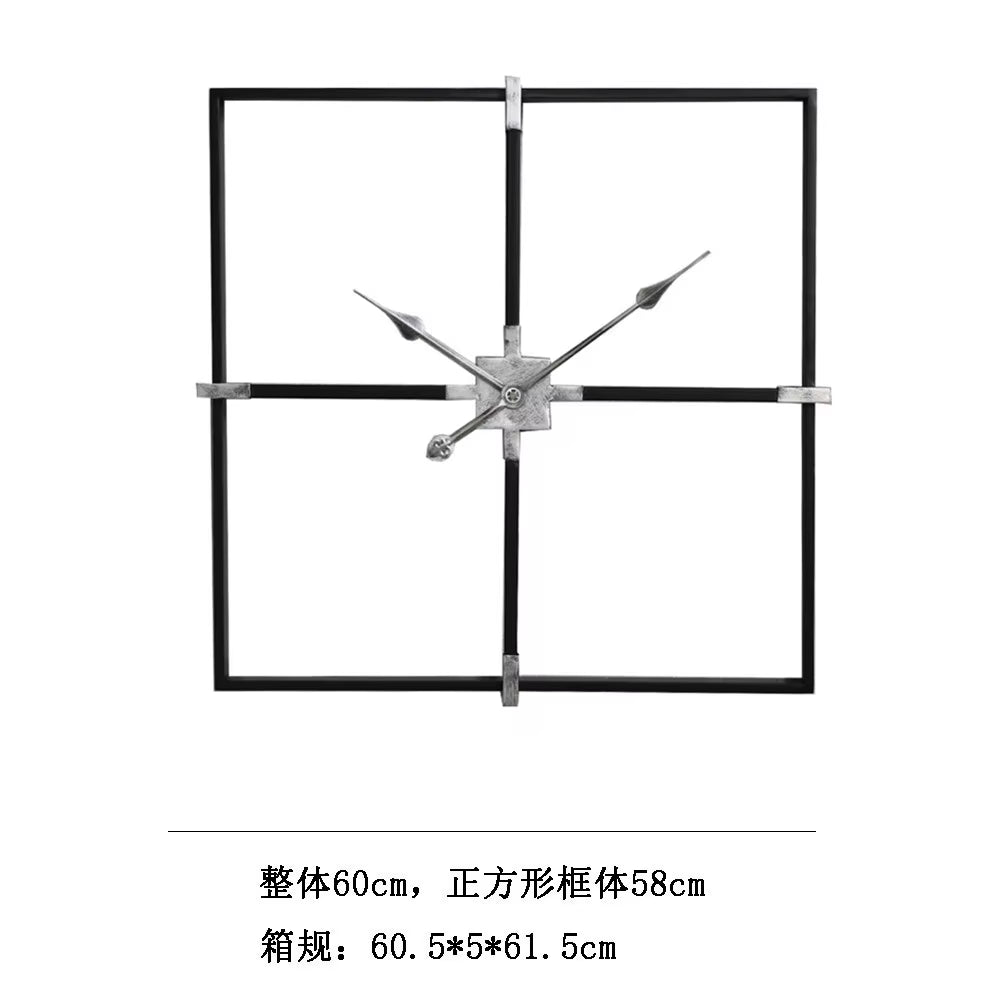 Restaurant Creative Clock Metal Iron Clock