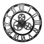Horloge Murale "Silver Industrial Gear", Design Métallique & Silencieux - Vignette | La Belle Horloge