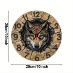 Horloge Murale "Esprit Sauvage" en Bois – Design Animalier & Quartz Silencieux - Vignette | La Belle Horloge