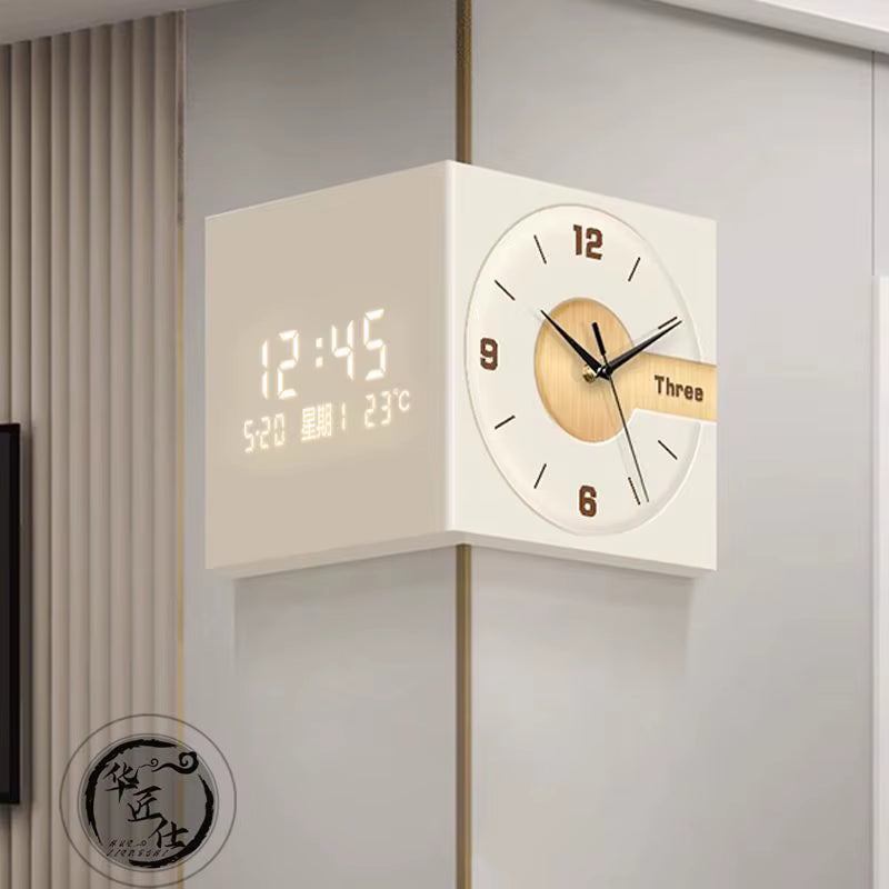 Minimalist Creativity Wall Clocks Large Wall Clocks Living Room Decor Clock Corner Luxury Timepiece Clock Decorate House Design