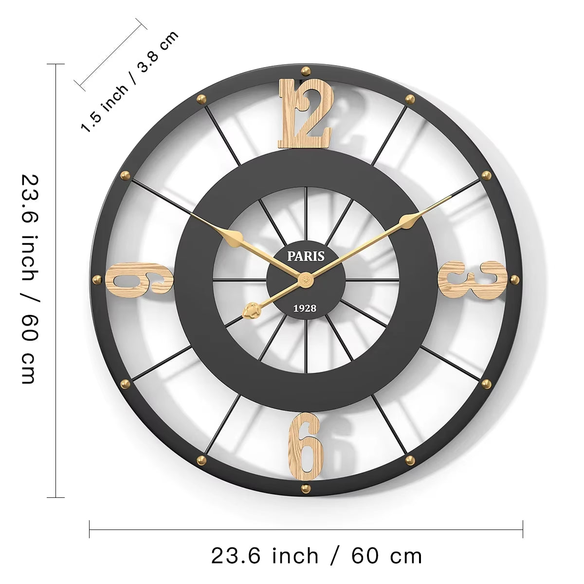 Large Wall Clock Living Room Decoration Mute Wall Clocks Modern Design Wall Decor Digital Watch Dining Room Decor Reloj De Pared