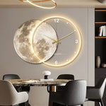 Horloge Murale LED Lune XXL – Grande Horloge Salon Lumineuse Design Luxe - Vignette | La Belle Horloge