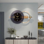 Horloge Murale Noir et Or Design Contemporain – Pendule Salon Silencieuse Élégante - Vignette | La Belle Horloge