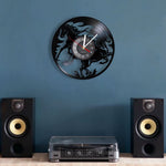 Horloge Murale Vinyle "Chevaux Sauvages" – Design Équin 3D & Éclairage LED - Vignette | La Belle Horloge