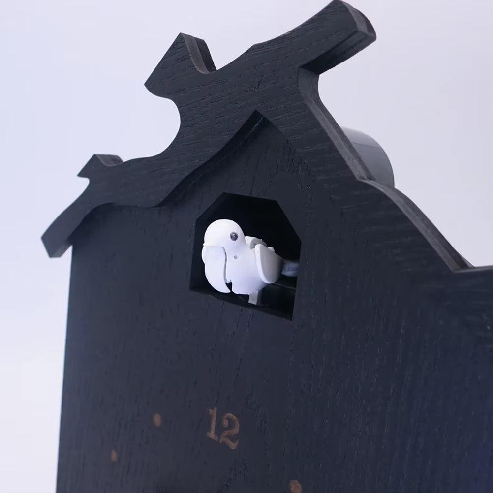 1PC Creative Elegant Cuckoo House Hanging Clock Wall Clock Wooden Clock with Chime and Pendulum for Home Office Living Room