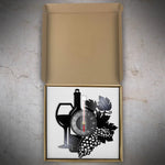 Horloge murale vinyle bouteille de vin — découpe laser, silencieuse - Vignette | La Belle Horloge