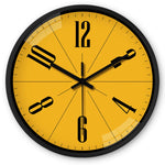 Horloge Murale "Solaire" – Design Graphique Jaune & Style Rétro Moderne - Vignette | La Belle Horloge