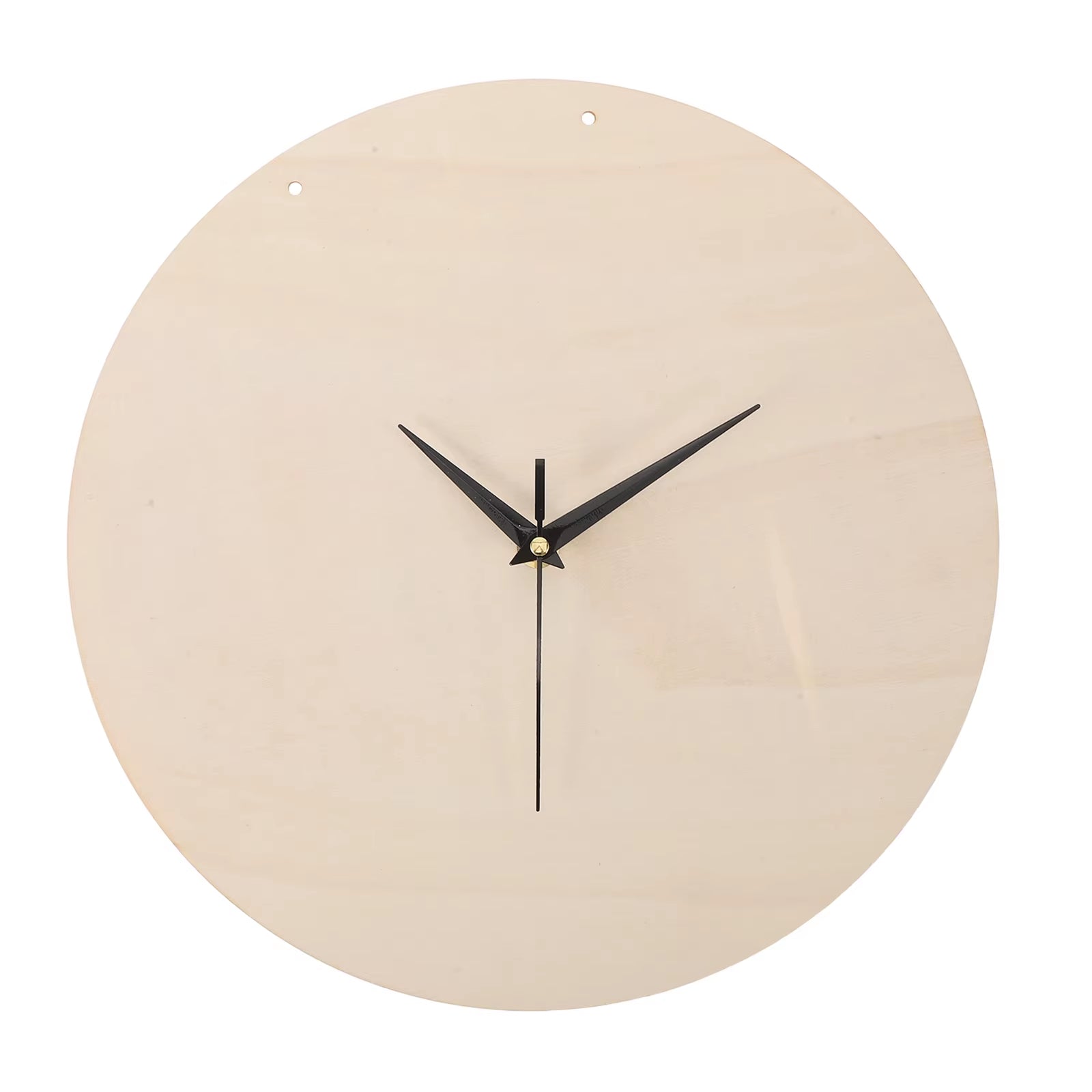2 Sets Wooden Clock Face for Make Your Own Diy round Clock Dial Silent Movement Mechanisms Pointer for Craft Projects Wall Decor