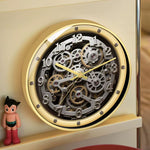 Horloge Murale Squelette Silencieuse – Mécanisme Apparent Doré Style Vintage - Vignette | La Belle Horloge