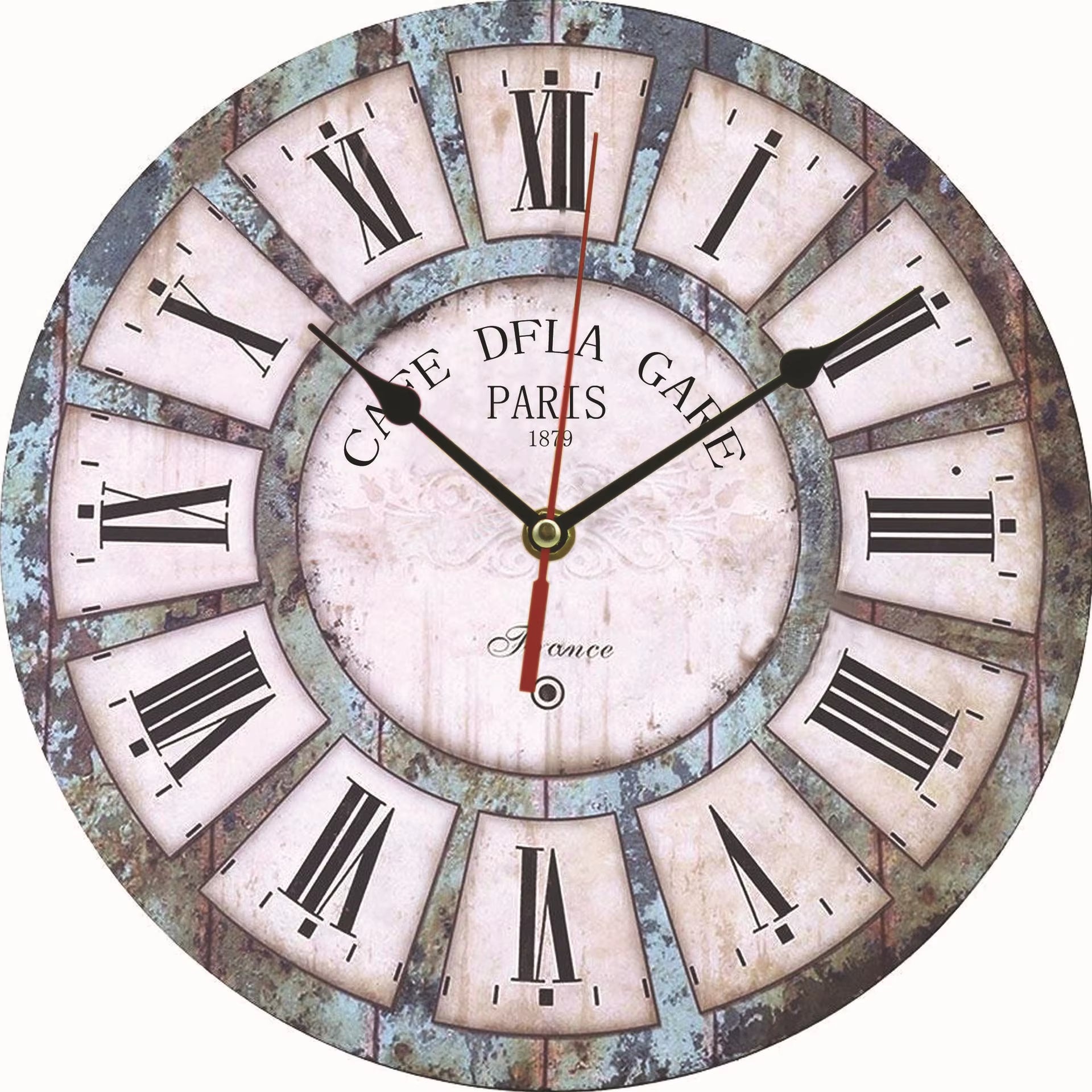 Creative Wooden Wall Clock 30Cm MDF Density Board Silent Quartz Clock