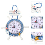 Horloge Murale "Amiral" – Gouvernail Nautique & Style Marine Authentique - Vignette | La Belle Horloge