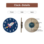 Horloge Murale "Fusée Spatiale" – Bois Massif & Quartz Super Silencieux - Vignette | La Belle Horloge