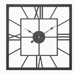 Horloge Murale Géométrique "Square Minimalist" – Fer Forgé & Design Industriel - Vignette | La Belle Horloge