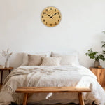 Horloge Murale Vintage "Timber" – Bois Naturel & Grands Chiffres Noirs - Vignette | La Belle Horloge