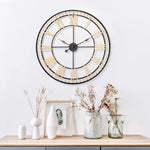 Horloge Murale Géante "Nordic Roman XL" – Métal Noir & Chiffres Romains - Vignette | La Belle Horloge