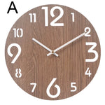 Horloge Murale "Nordic" en Bois Naturel – Design Épuré & Chiffres Découpés (30cm) - Vignette | La Belle Horloge