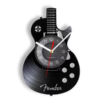 Horloge Vinyle Guitare Rock — Déco Murale Musicien - Vignette | La Belle Horloge