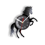 Horloge Murale Vinyle "Chevaux Sauvages" – Design Équin 3D & Éclairage LED - Vignette | La Belle Horloge