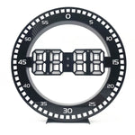 Horloge Murale LED 3D Grand Format – Secondes Circulaires et Température - Vignette | La Belle Horloge