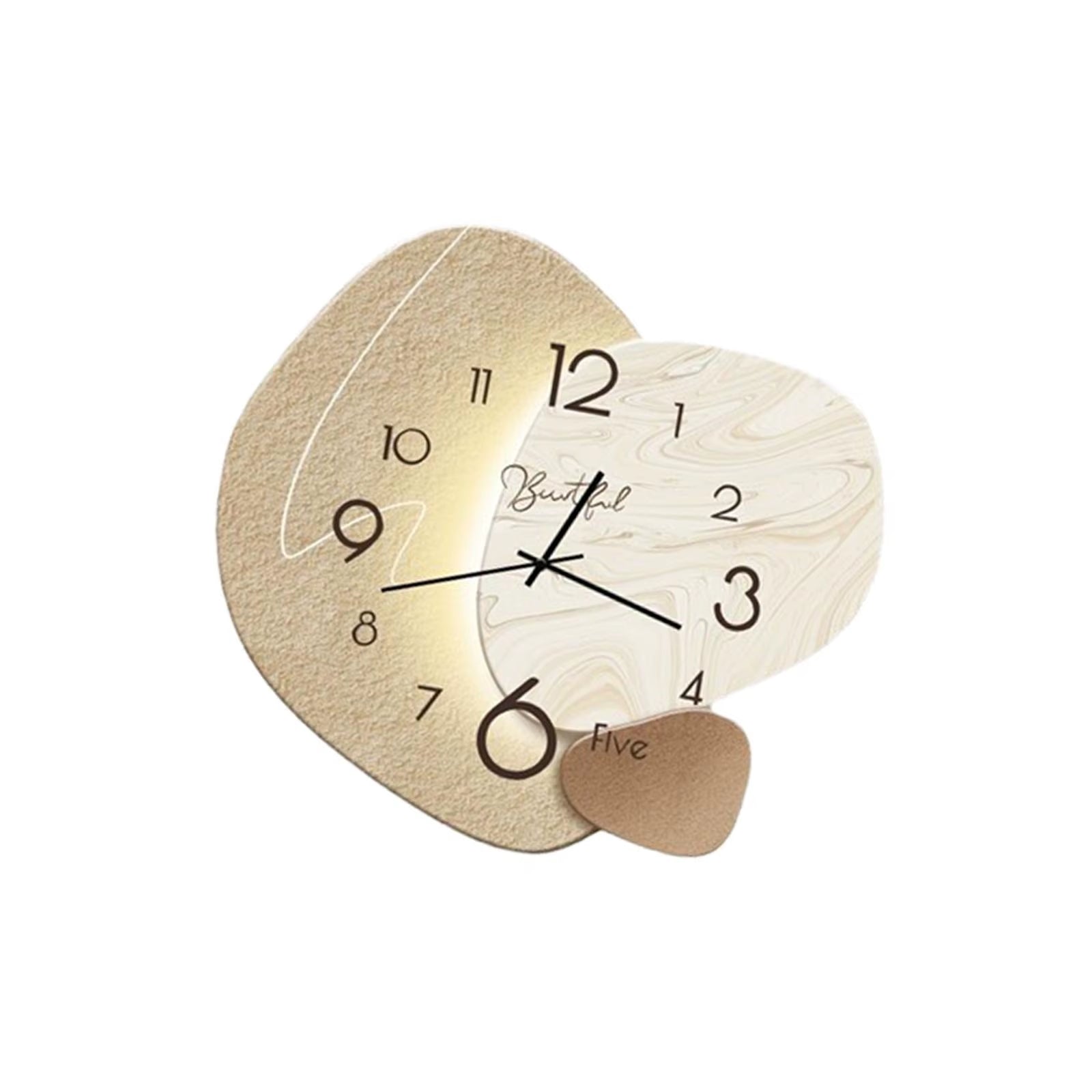 Nordic Style Wall Mounted Wall Clock Silent Decorative Clock Mute Hanging Ornament for Home Living Room Decoration
