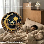 Horloge Murale "Kaaba Moonlight" – Design Spirituel en Bois & Silence Quartz - Vignette | La Belle Horloge