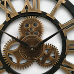 Horloge Murale "Silver Industrial Gear", Design Métallique & Silencieux - Vignette | La Belle Horloge