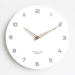 Horloge "Nordic Minimalist" – Design Blanc Épuré & Aiguilles en Bois - Vignette | La Belle Horloge