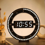 Horloge Murale LED 3D Grand Format – Secondes Circulaires et Température - Vignette | La Belle Horloge