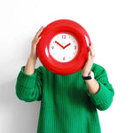 Horloge Murale Bulle Rouge Design Rétro – Déco Chambre Originale Silencieuse - Vignette | La Belle Horloge