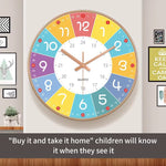 Horloge Pédagogique "24 Styles" – Apprendre l'Heure en Couleurs & Silence 20cm - Vignette | La Belle Horloge