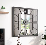 Horloge Murale Géométrique "Square Minimalist" – Fer Forgé & Design Industriel - Vignette | La Belle Horloge