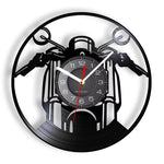 Horloge Murale "American Chopper" – Vinyle Recyclé & Design Moto Custom - Vignette | La Belle Horloge