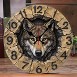 Horloge Murale "Esprit Sauvage" en Bois – Design Animalier & Quartz Silencieux - Vignette | La Belle Horloge