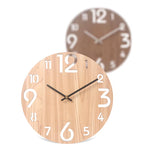 Horloge Murale "Nordic" en Bois Naturel – Design Épuré & Chiffres Découpés (30cm) - Vignette | La Belle Horloge