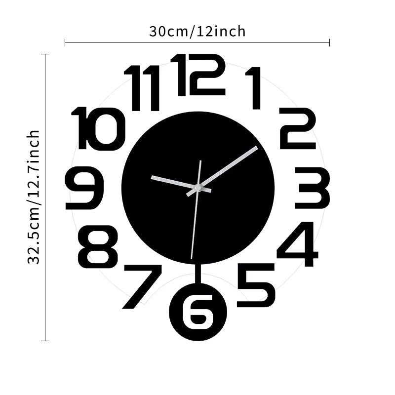 Modern Wall Clocks with Silent Pendulum Function Are Suitable for Living Rooms, Offices, Bedrooms, and Home Decor