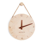 Horloge Murale Bois Suspendue – Style Nordique & Corde Naturelle - Vignette | La Belle Horloge