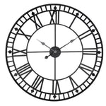 Grande horloge industrielle 80 cm – Design industriel en métal & mouvement silencieux - Vignette | La Belle Horloge